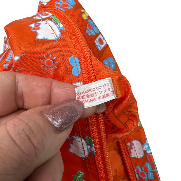 Hello Kitty by Sanrio Vivitix Zip Pouch Bag Storage Organizer Orange - Picture 7 of 7